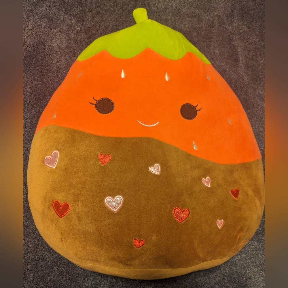 Squishmallows chocolate covered strawberry stuffed animal pillow, 💚 ♥️ 🤎